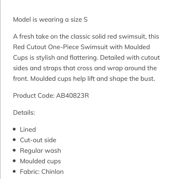 Cupshe Red Cutout One Piece Swimsuit 🌸Size L 🌸 - Picture 5 of 7